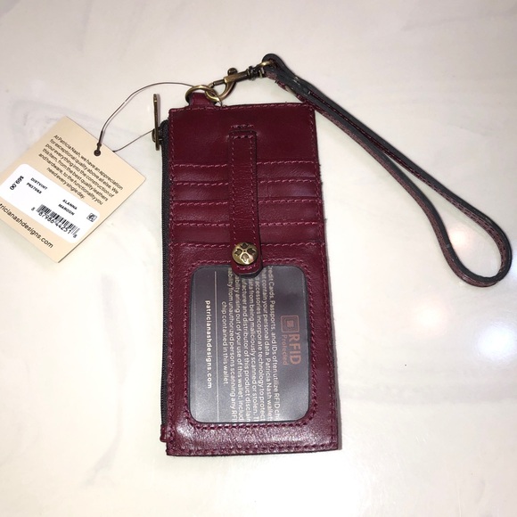 Patricia Nash Alanna Maroon Distressed Vintage Leather Card Wallet NWT & Card - Picture 16 of 16